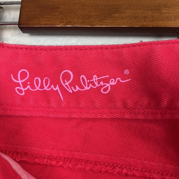 Lilly Pulitzer Worth Straight Jeans in Punch Pink Sz 6 - Picture 5 of 6